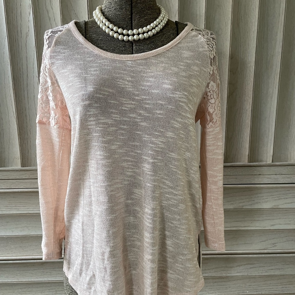 Elegant Lace Sleeve Women's Top